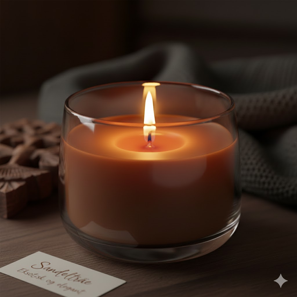 Sandeltræ stearinlys i glas